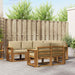 Set de canapele de exterior cu pernă 7 pcs Natural și Bej - WALTI WALTI