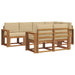 Set de canapele de exterior cu pernă 7 pcs Natural și Bej - WALTI WALTI