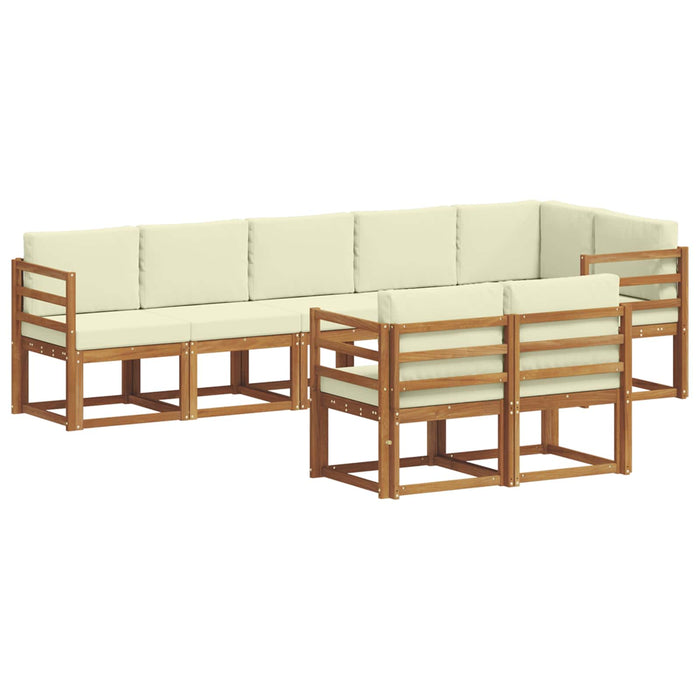 Set de canapele de exterior cu pernă 8 pcs Natural și Crem - WALTI WALTI