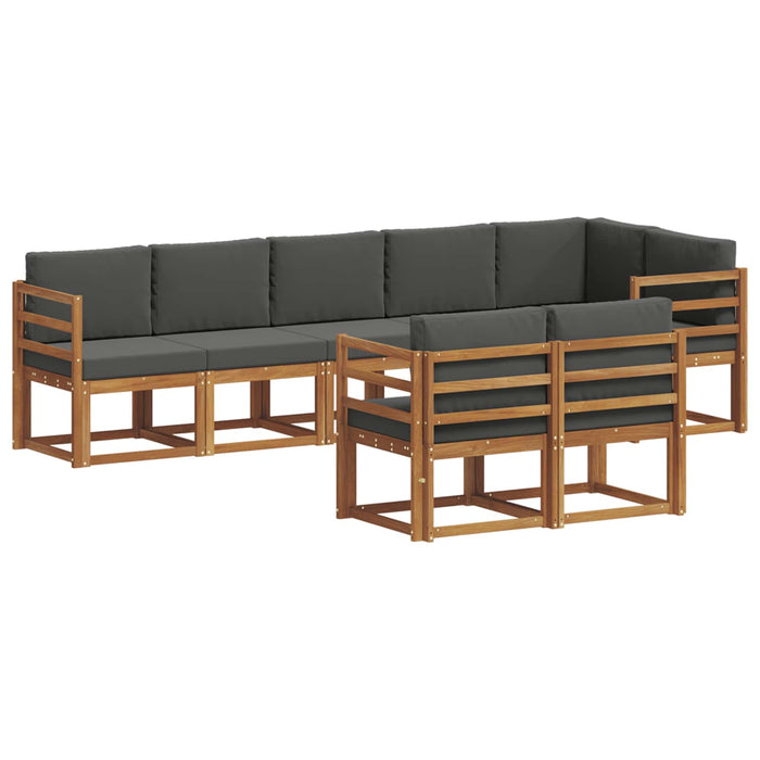 Set de canapele de exterior cu pernă 8 pcs Natural și Antracit - WALTI WALTI