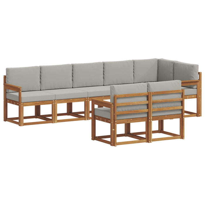 Set de canapele de exterior 8 pcs Gri natural și deschis - WALTI WALTI