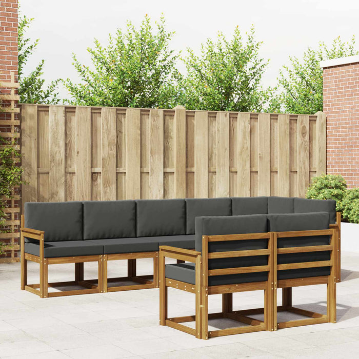 Set de canapele de exterior cu pernă 8 pcs Natural și Antracit - WALTI WALTI