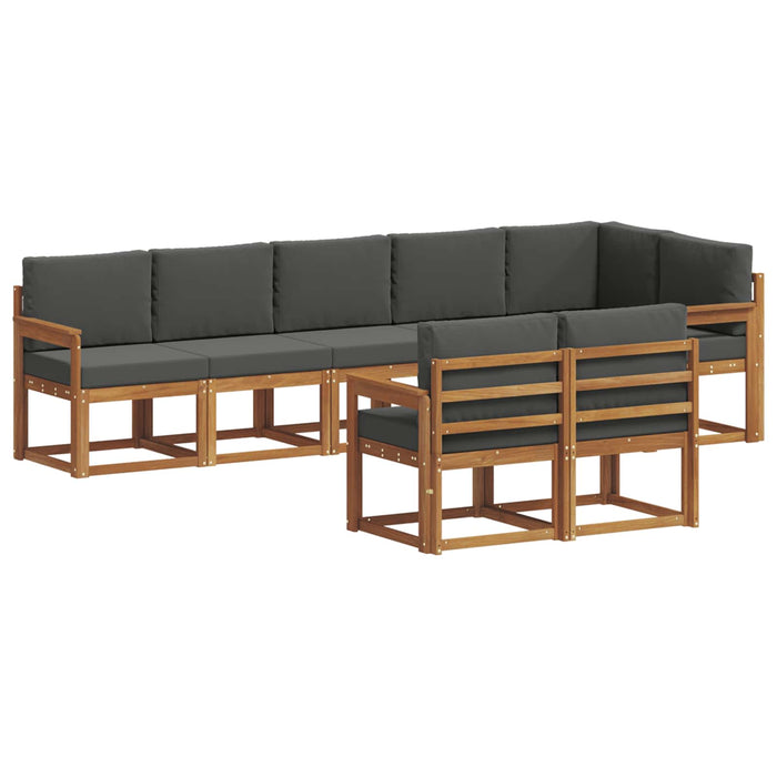 Set de canapele de exterior cu pernă 8 pcs Natural și Antracit - WALTI WALTI