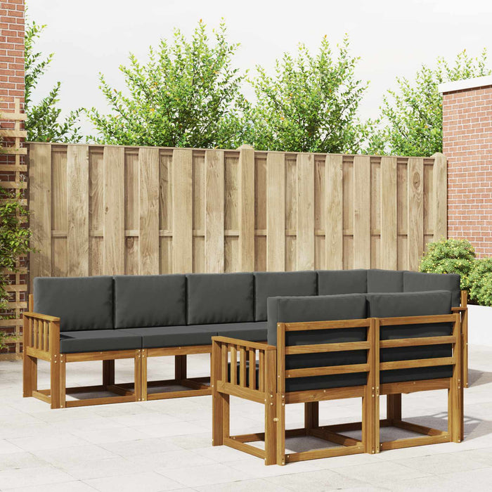 Set de canapele de exterior cu pernă 8 pcs Natural și Antracit - WALTI WALTI