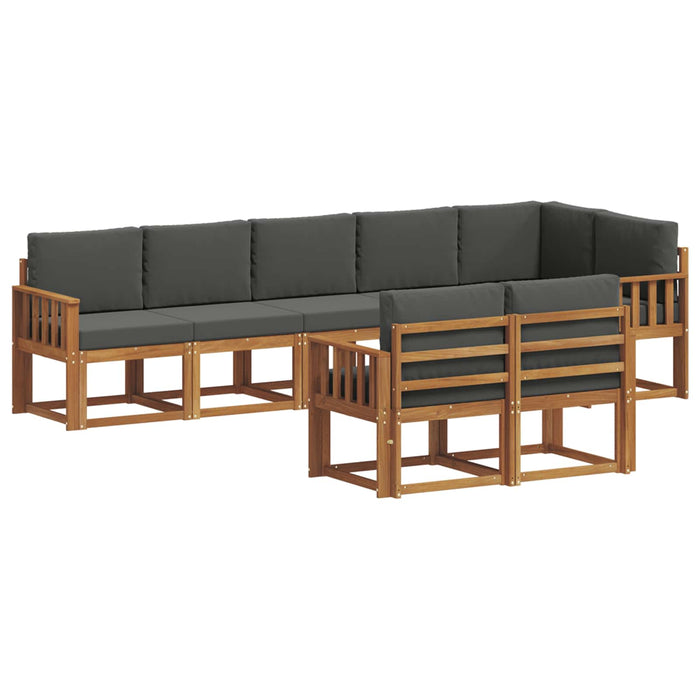 Set de canapele de exterior cu pernă 8 pcs Natural și Antracit - WALTI WALTI