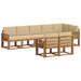 Set de canapele de exterior cu pernă 8 pcs Natural și Bej - WALTI WALTI