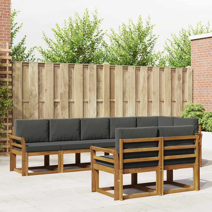 Set de canapele de exterior cu pernă 8 pcs Natural și Antracit - WALTI WALTI