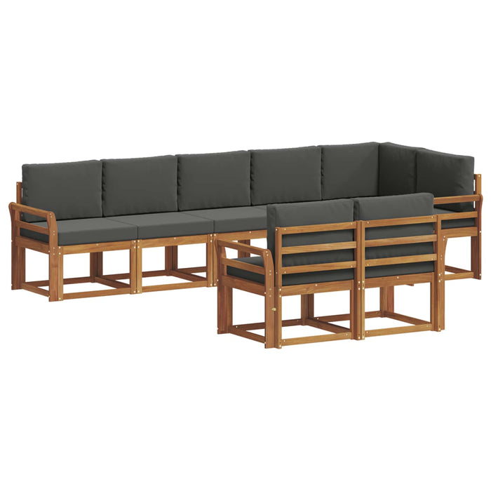 Set de canapele de exterior cu pernă 8 pcs Natural și Antracit - WALTI WALTI