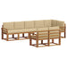 Set de canapele de exterior cu pernă 8 pcs Natural și Bej - WALTI WALTI