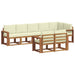 Set de canapele de exterior cu pernă 8 pcs Natural și Crem - WALTI WALTI