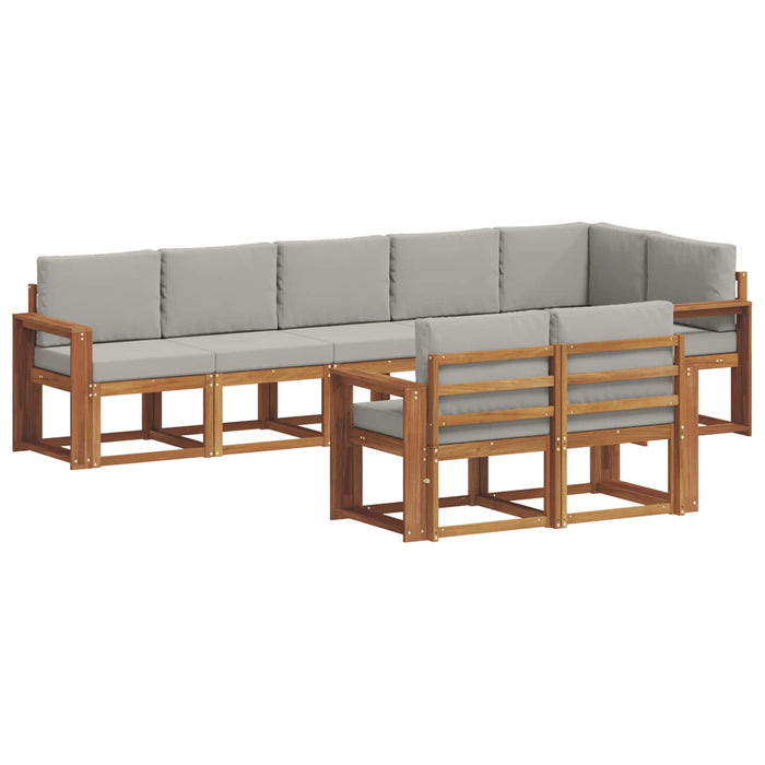 Set de canapele de exterior 8 pcs Gri natural și deschis - WALTI WALTI