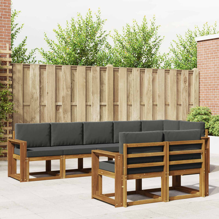 Set de canapele de exterior cu pernă 8 pcs Natural și Antracit - WALTI WALTI
