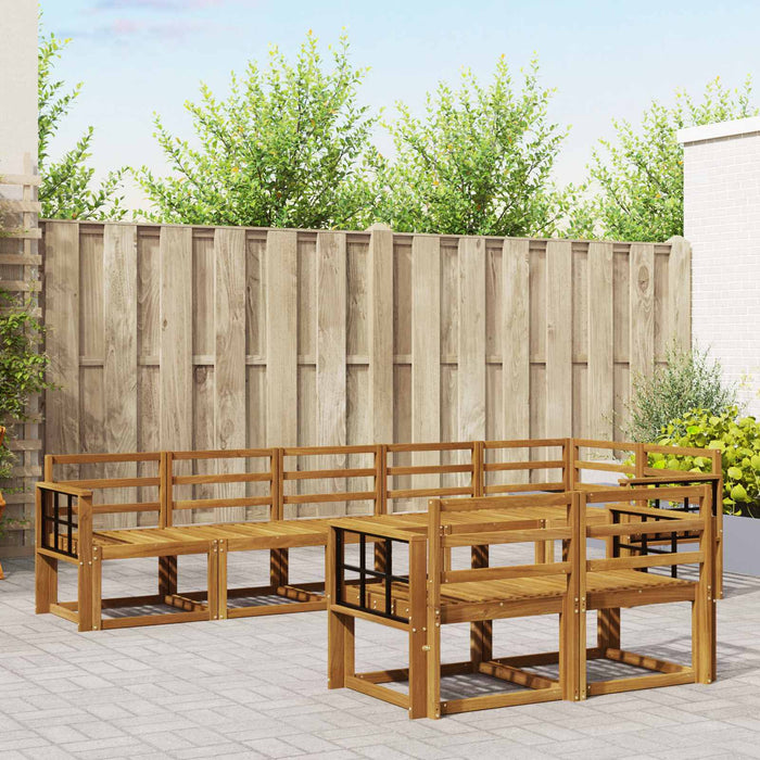 Set de canapele de exterior 8 pcs natural Lemn Solid de Acacia - WALTI WALTI