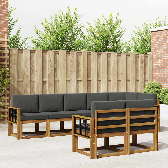 Set de canapele de exterior cu pernă 8 pcs Natural și Antracit - WALTI WALTI