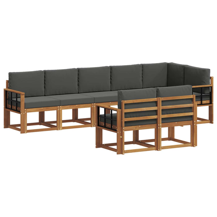 Set de canapele de exterior cu pernă 8 pcs Natural și Antracit - WALTI WALTI