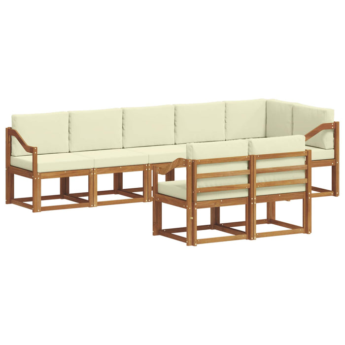 Set de canapele de exterior cu pernă 8 pcs Natural și Crem - WALTI WALTI