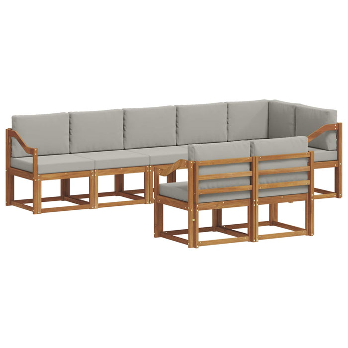 Set de canapele de exterior 8 pcs Gri natural și deschis - WALTI WALTI