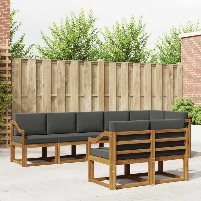 Set de canapele de exterior cu pernă 8 pcs Natural și Antracit - WALTI WALTI