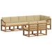 Set de canapele de exterior cu pernă 8 pcs Natural și Bej - WALTI WALTI