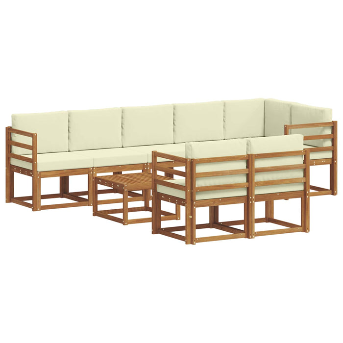 Set de canapele de exterior cu pernă 9 pcs Natural și Crem - WALTI WALTI