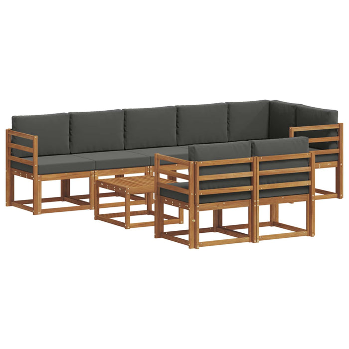 Set de canapele de exterior cu pernă 9 pcs Natural și Antracit - WALTI WALTI