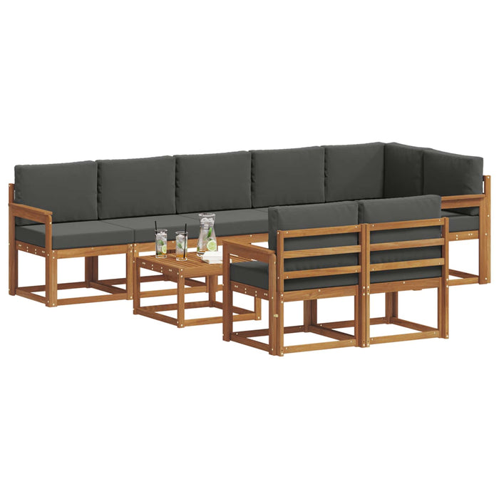 Set de canapele de exterior cu pernă 9 pcs Natural și Antracit - WALTI WALTI