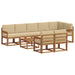 Set de canapele de exterior cu pernă 9 pcs Natural și Bej - WALTI WALTI