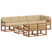 Set de canapele de exterior cu pernă 9 pcs Natural și Bej - WALTI WALTI