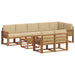 Set de canapele de exterior cu pernă 9 pcs Natural și Bej - WALTI WALTI