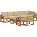 Set de canapele de exterior cu pernă 9 pcs Natural și Bej - WALTI WALTI