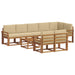 Set de canapele de exterior cu pernă 9 pcs Natural și Bej - WALTI WALTI