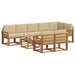 Set de canapele de exterior cu pernă 9 pcs Natural și Bej - WALTI WALTI