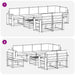 Set de canapele de exterior cu pernă 9 pcs Natural și Crem - WALTI WALTI