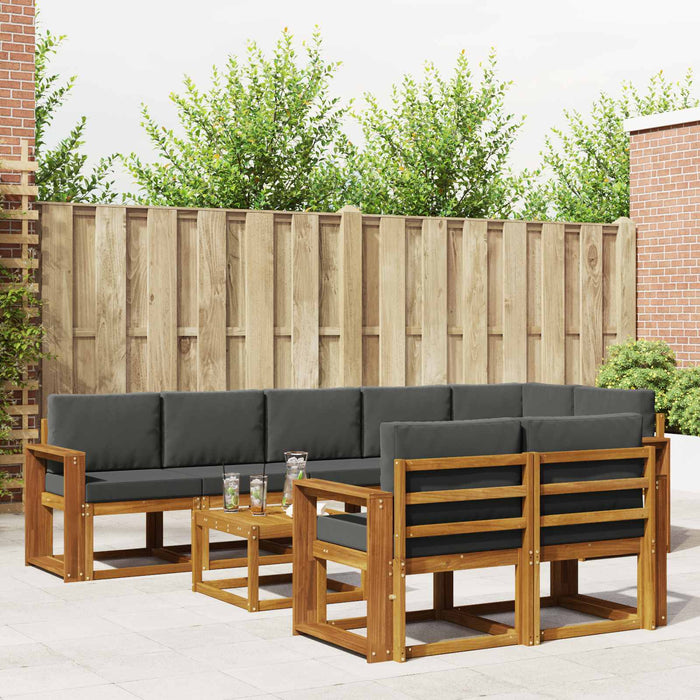 Set de canapele de exterior cu pernă 9 pcs Natural și Antracit - WALTI WALTI