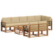 Set de canapele de exterior cu pernă 9 pcs Natural și Bej - WALTI WALTI