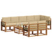 Set de canapele de exterior cu pernă 9 pcs Natural și Bej - WALTI WALTI
