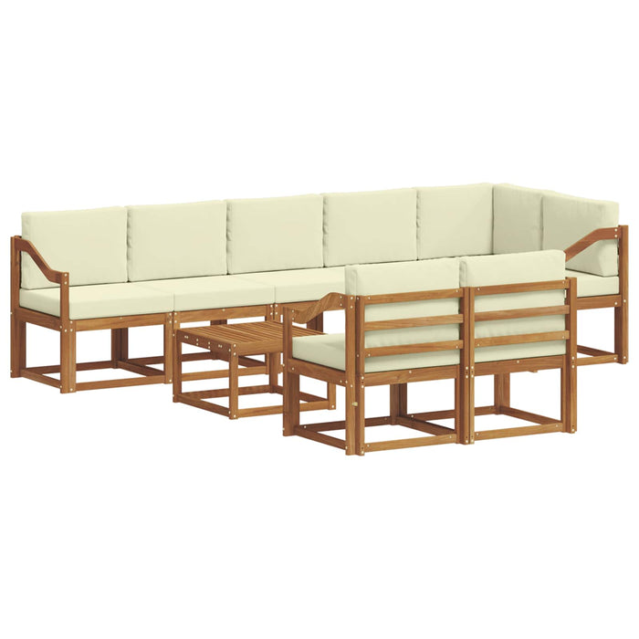 Set de canapele de exterior cu pernă 9 pcs Natural și Crem - WALTI WALTI