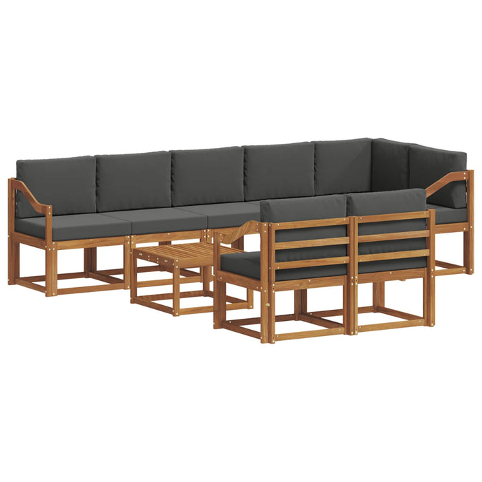 Set de canapele de exterior cu pernă 9 pcs Natural și Antracit - WALTI WALTI