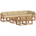 Set de canapele de exterior cu pernă 9 pcs Natural și Bej - WALTI WALTI
