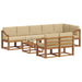 Set de canapele de exterior cu pernă 9 pcs Natural și Bej - WALTI WALTI