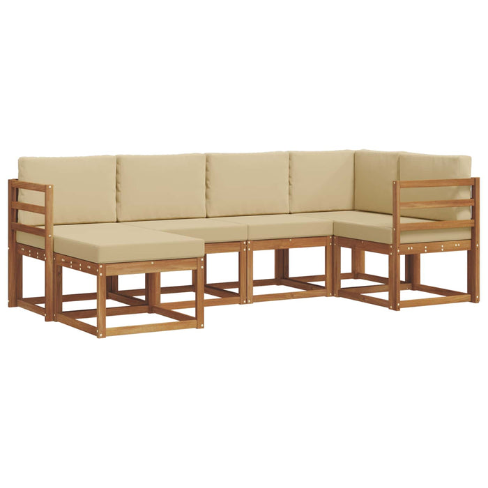 Set de canapea cu pernă 6 pcs Natural și Bej - WALTI WALTI