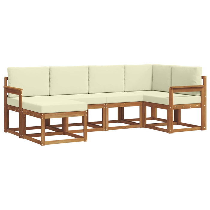 Set de canapele de exterior cu pernă 6 pcs Natural și Crem - WALTI WALTI