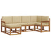 Set de canapele de exterior cu pernă 6 pcs Natural și Bej - WALTI WALTI