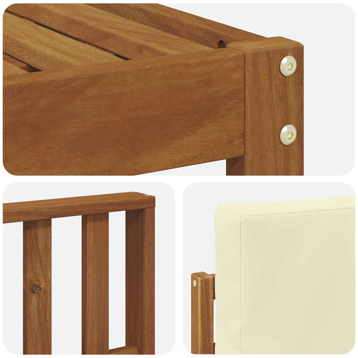 Set de canapele de exterior cu pernă 6 pcs Natural și Crem - WALTI WALTI