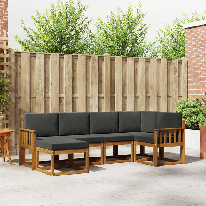 Set de canapele de exterior cu pernă 6 pcs Natural și Antracit - WALTI WALTI