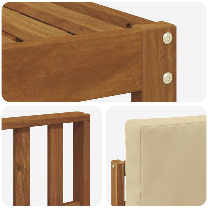 Set de canapele de exterior cu pernă 6 pcs Natural și Bej - WALTI WALTI