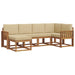 Set de canapele de exterior cu pernă 6 pcs Natural și Bej - WALTI WALTI