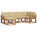 Set de canapele de exterior cu pernă 6 pcs Natural și Bej - WALTI WALTI