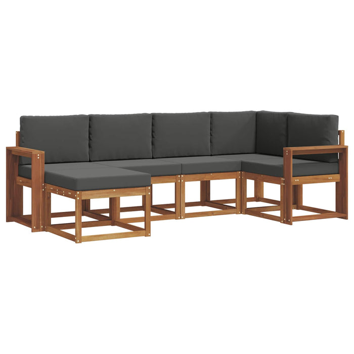 Set de canapele de exterior cu pernă 6 pcs Natural și Antracit - WALTI WALTI
