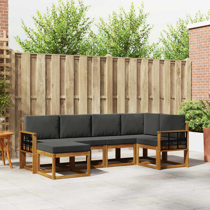Set de canapele de exterior cu pernă 6 pcs Natural și Antracit - WALTI WALTI